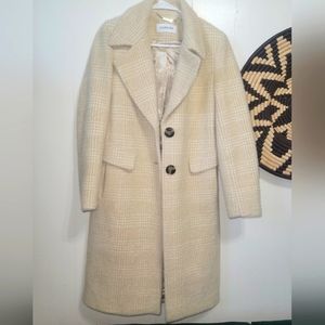 Calvin Klein Plaid Coat